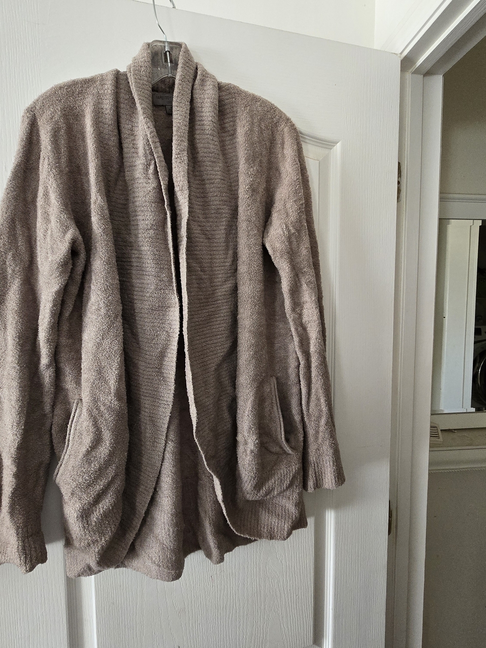 Barefoot Dreams Women's Open-Front Shawl Cardigan - Taupe